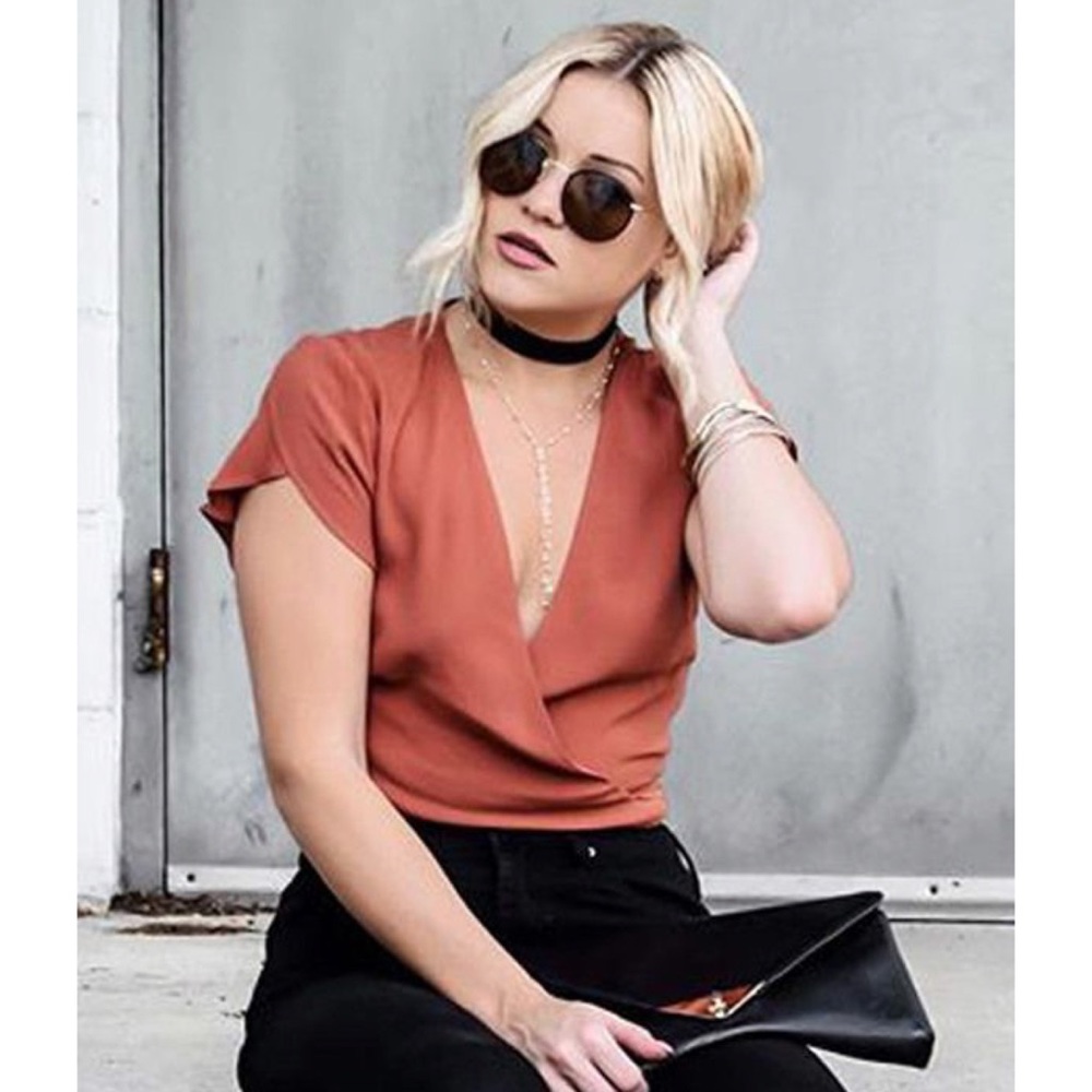 F21 Self-Tie Wrap Crop Top